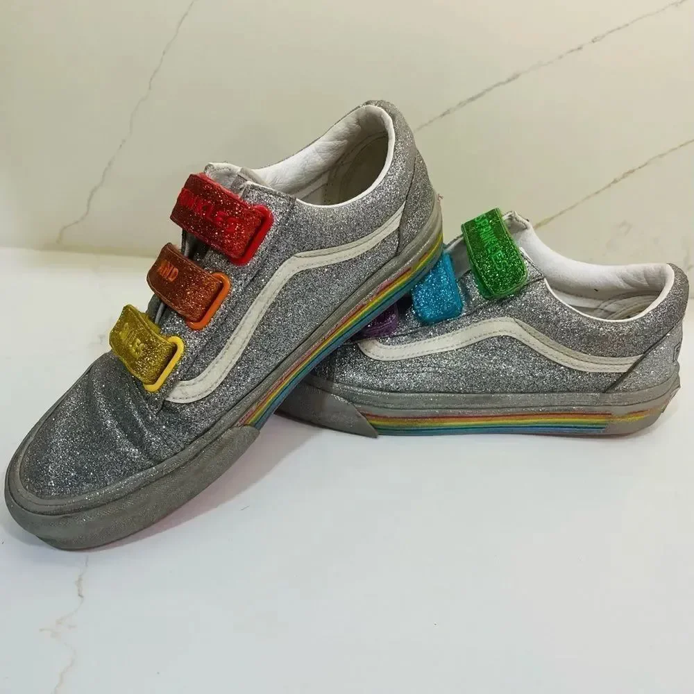 Vans Flour Shop x Old school V “silver rainbow” in Metallic